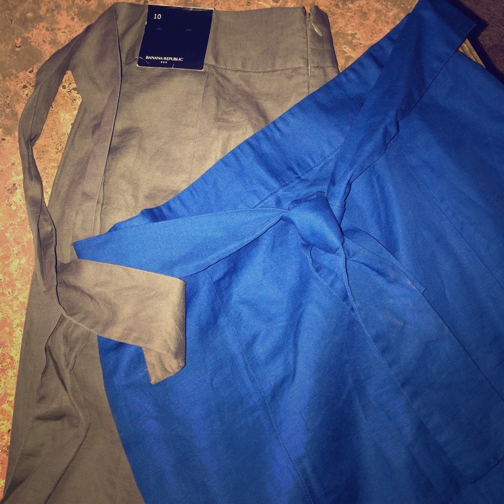 Gray and Blue pencil skirt!